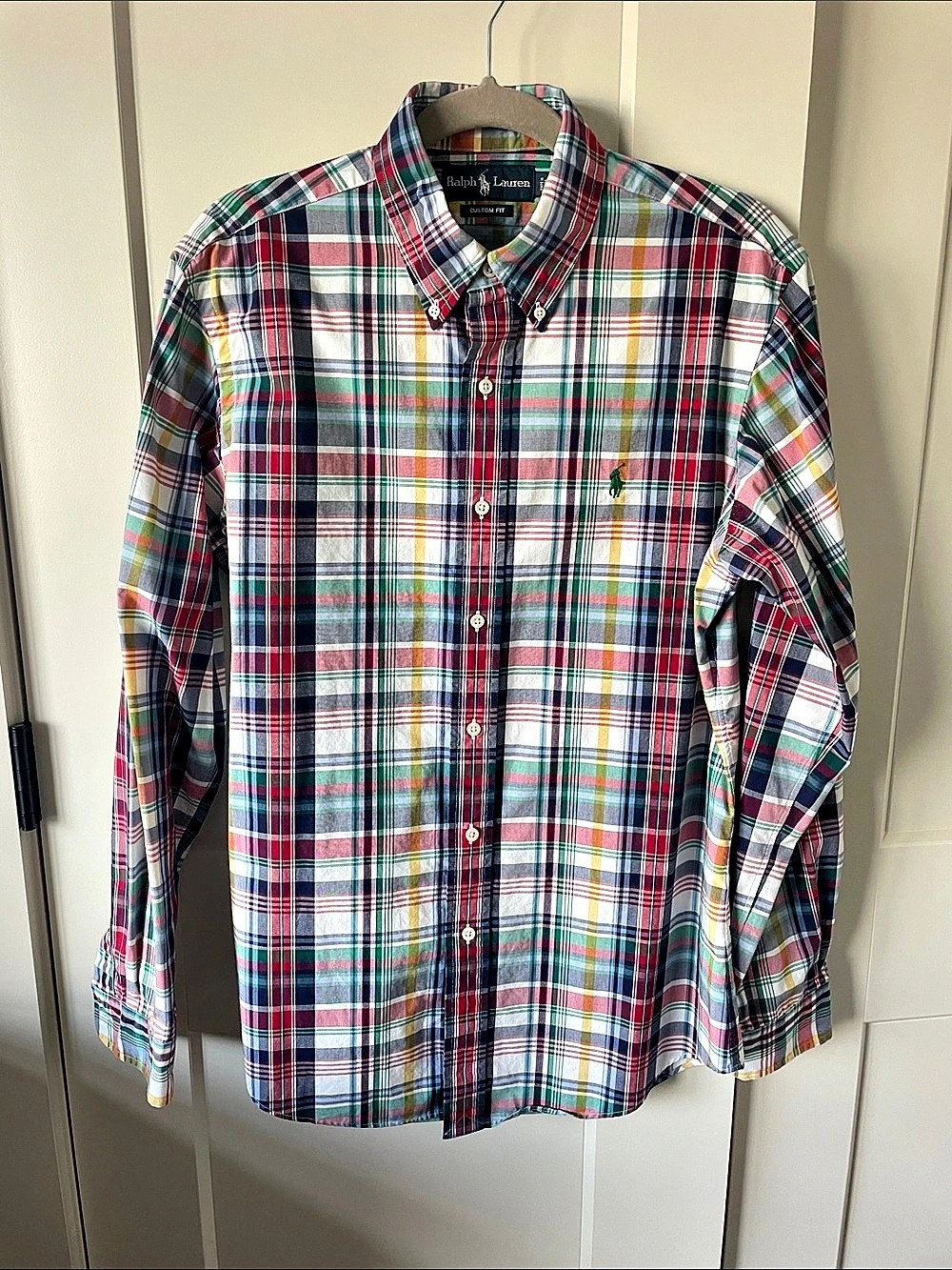 Ralph Lauren Custom Fit Plaid Button Down Shirt